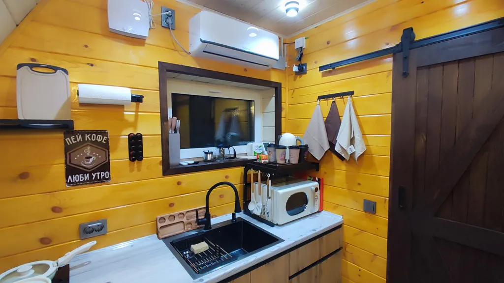 Дом А-фрейм с банным чаном