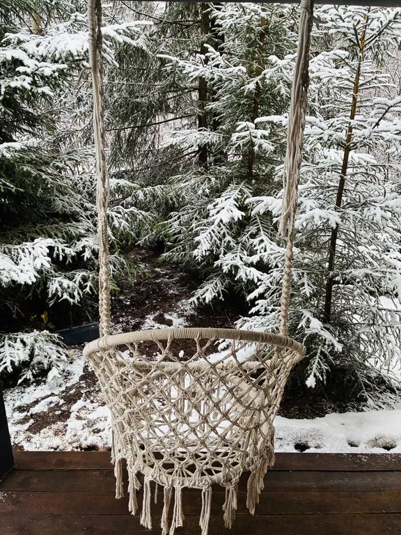 Панорамный дом в лесу