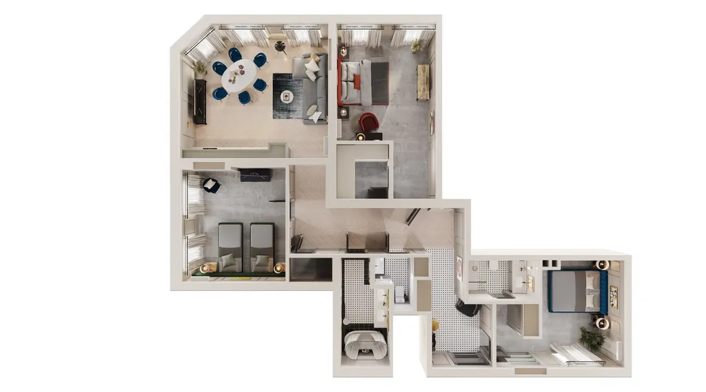 Апартаменты от PiterApartmnts 130 м2 с новым дизайнерским ремонтом