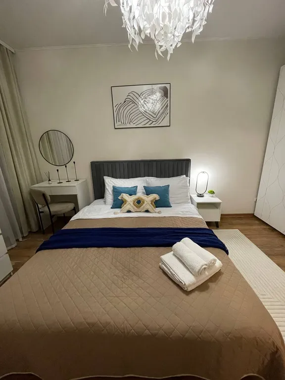 Комфортабельная квартира с двуспальной кроватью в Люберцах