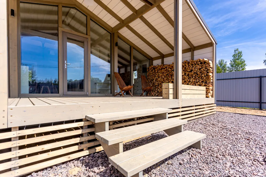 Уютный дом с печью-камином