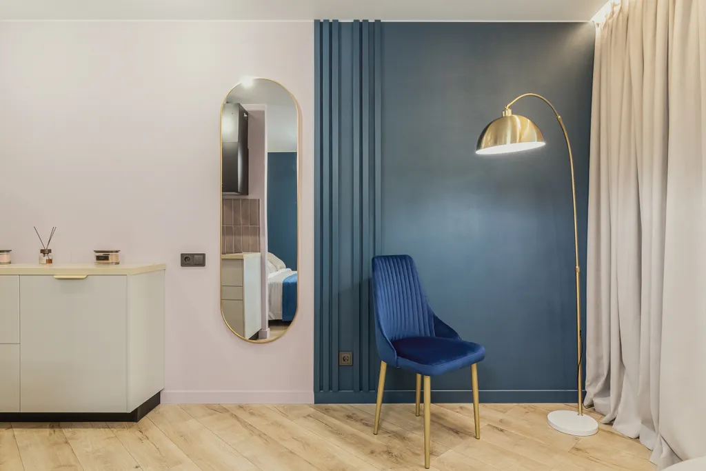 Студия с дизайнерским ремонтом и видом на город