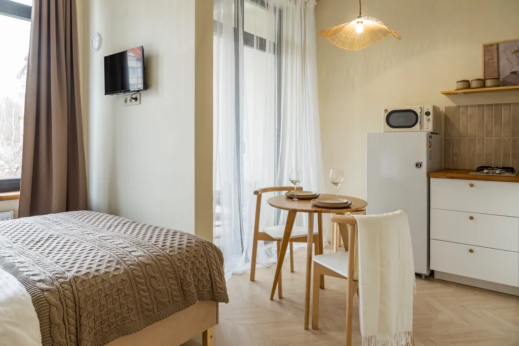 Квартира Квартира Дизайнерская Студия Апарт Аристократик, озеро Тихое 3 минуты пешком — Светлогорск