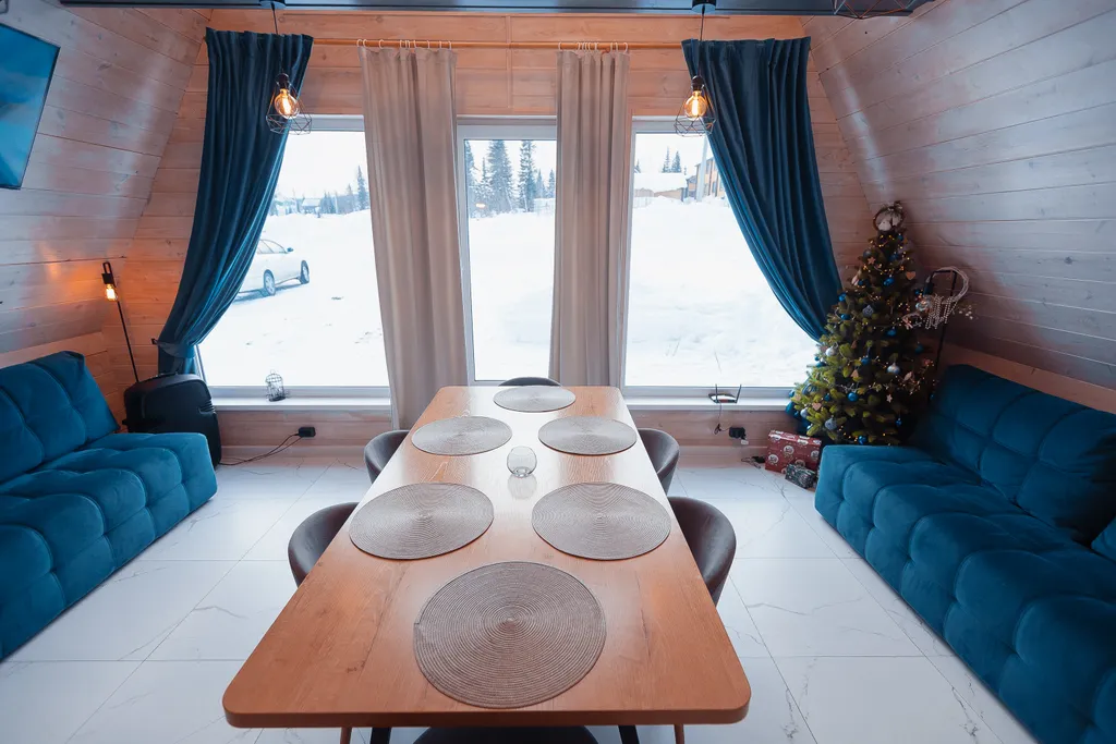 Уютный домик в стиле Афрейм с видом на горы