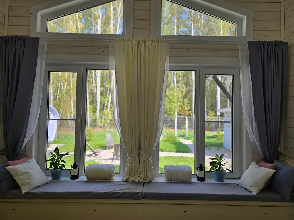 Уютный дом с баней у березового леса