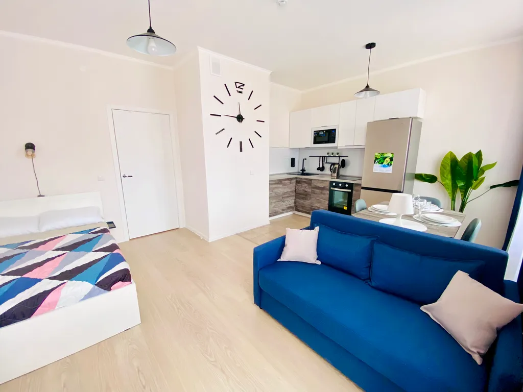 Новая студия с балконом около Москвы недалеко от Шереметьево