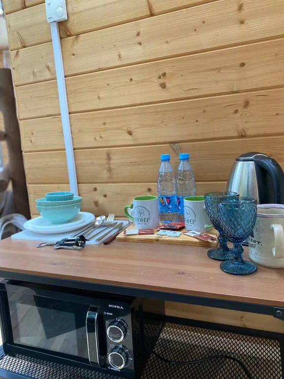 Сфера с террасой и камином