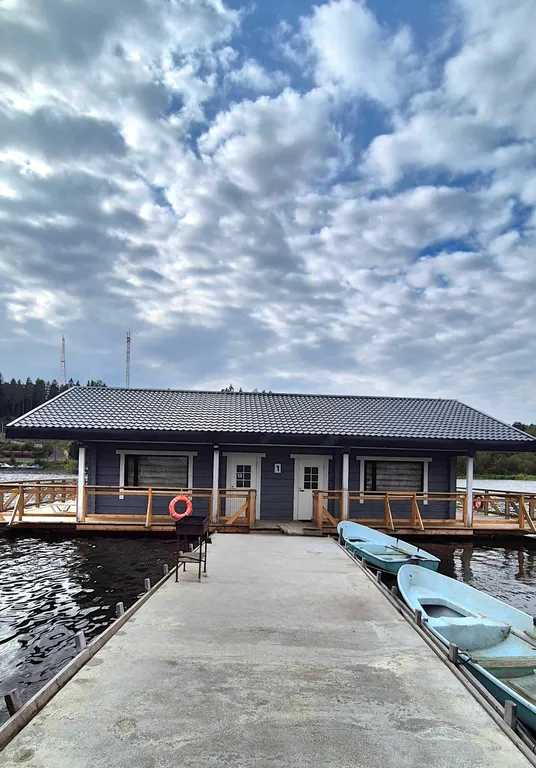 Раухала Деревянный Коттедж на воде