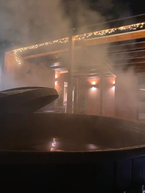 Коттедж Домик на берегу реки с сауной и горячей бочкой Фурако — Новый Быт