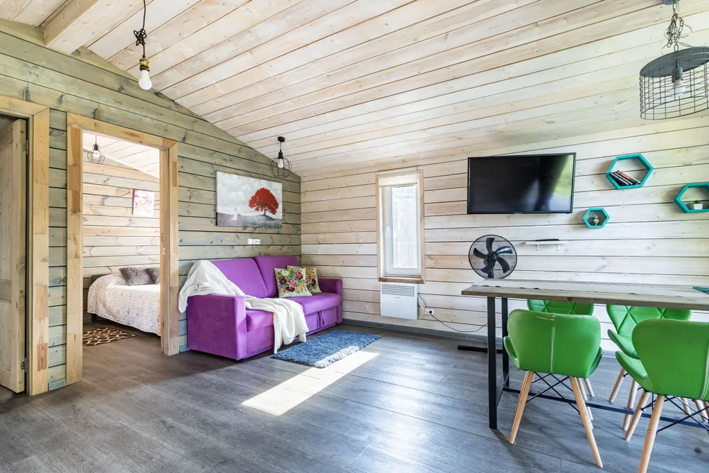 Коттедж на 6 гостей с 2-мя спальнями и кухней-гостиной