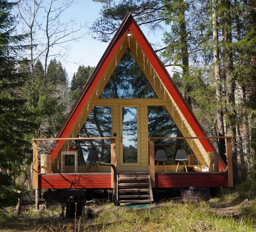 А-фрейм дом на горе