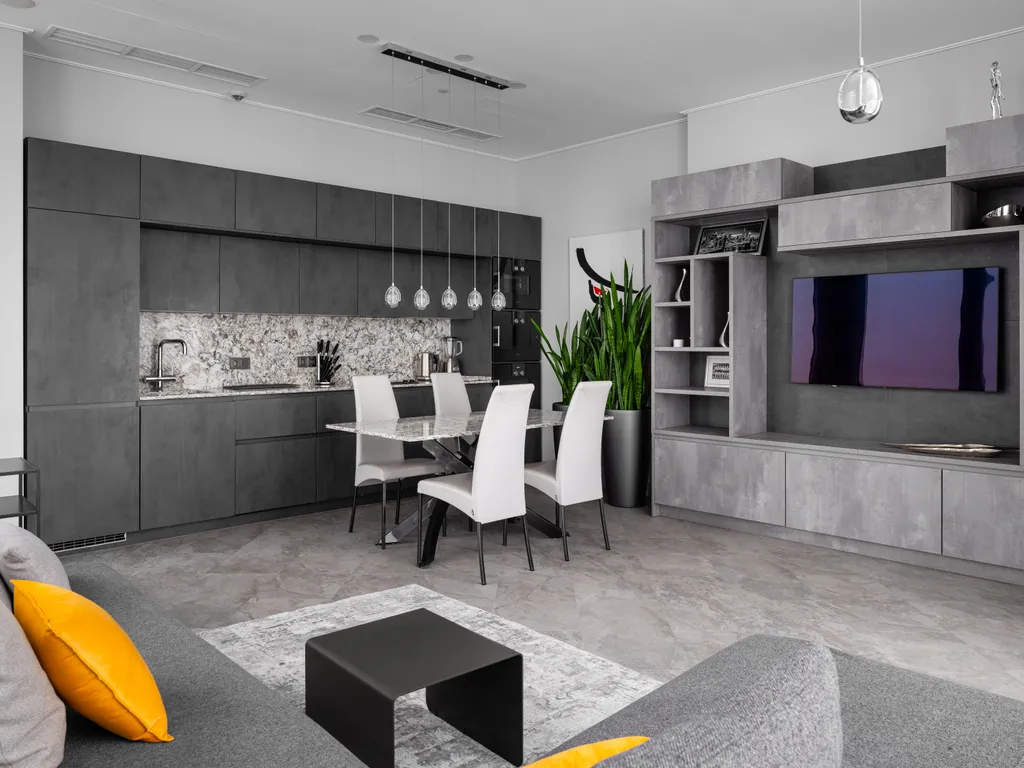 Стильный угловой апартамент в Neva Towers