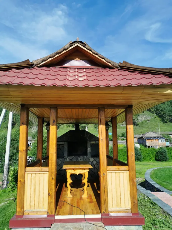 Эко-вилла с видом на Катунь и остров