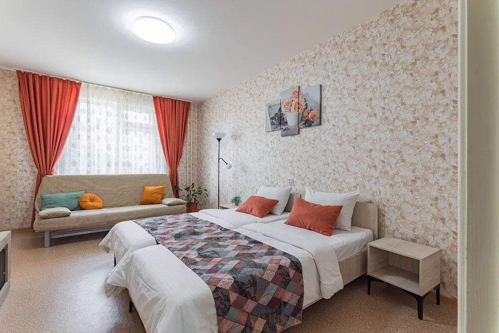 Комфортная квартира с отдельными кроватями