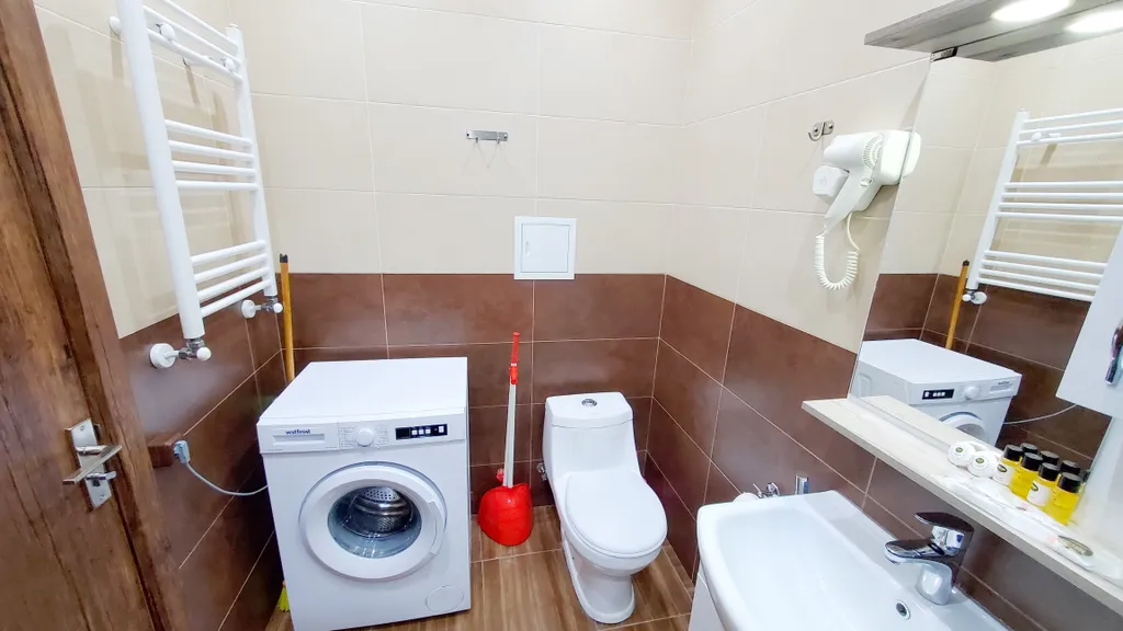 Уютная квартира с большим балконом и видом на город