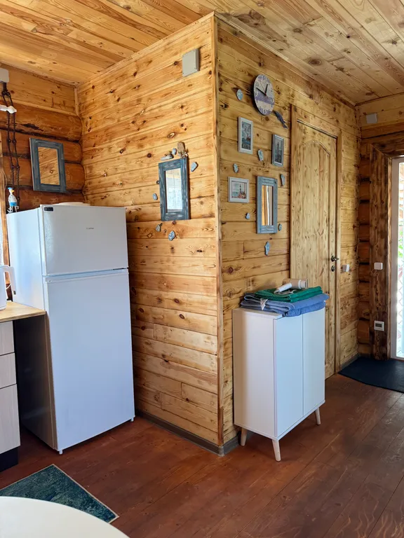 Дом деревянный и кусочек леса под окном