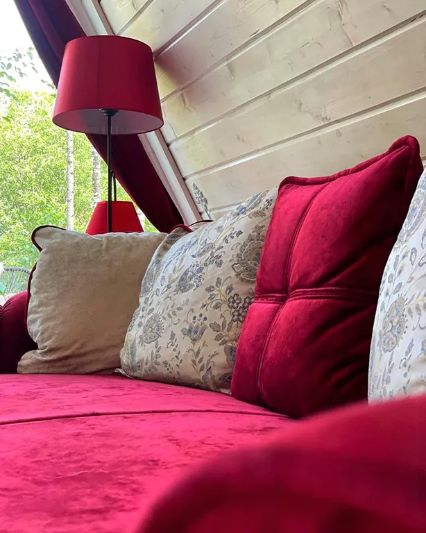 Коттедж Aframe домик рубин c ванной с видом на лес — Тосно