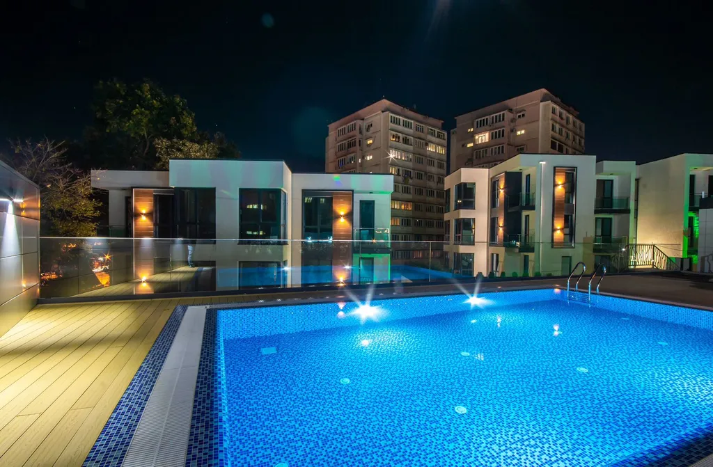 Квартира Квартира Современная студия в жилом комплексе с бассейном — Сочи