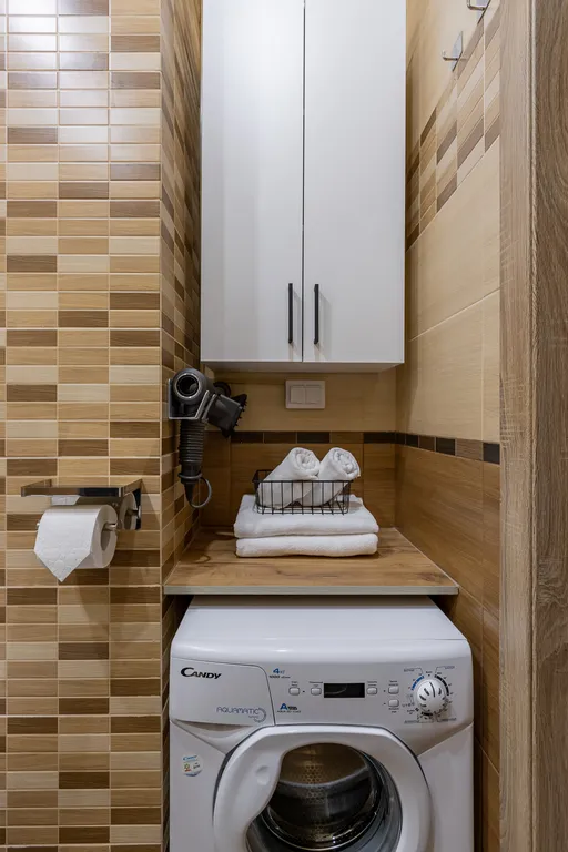 Студия Колосья с качелью на балконе и видом на сосны