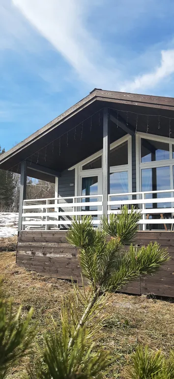 Дом с сауной с чудесным видом на озеро