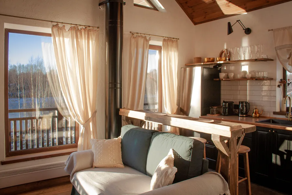 Шале с сауной на берегу реки