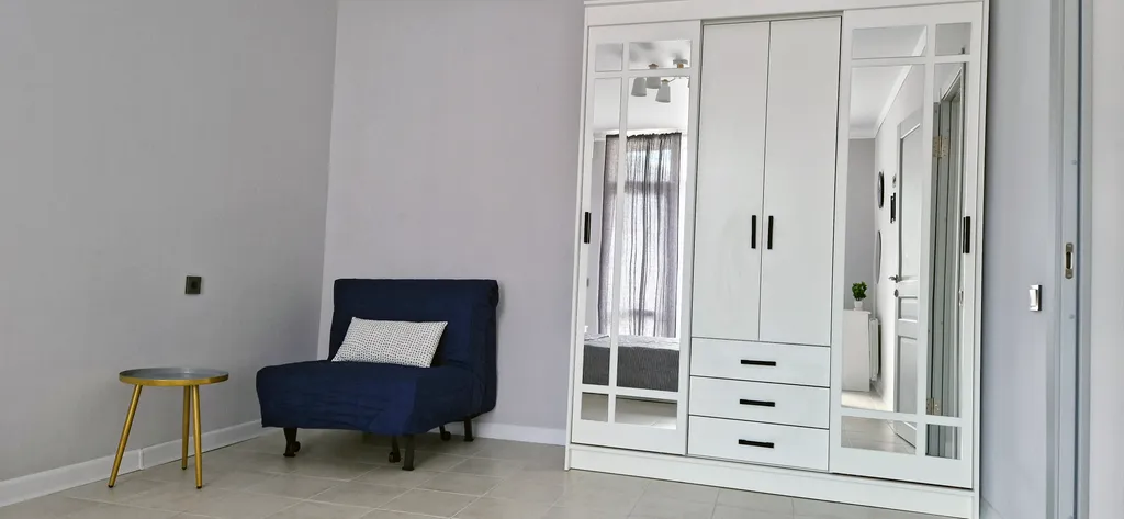 Современные апартаменты с кухней с видом на горы