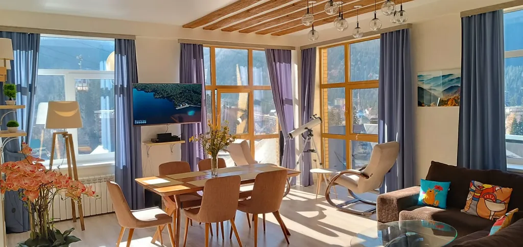 Квартира Апартаменты с восхитительными панорамными видами на вершины Домбая — аренда посуточно в Домбай