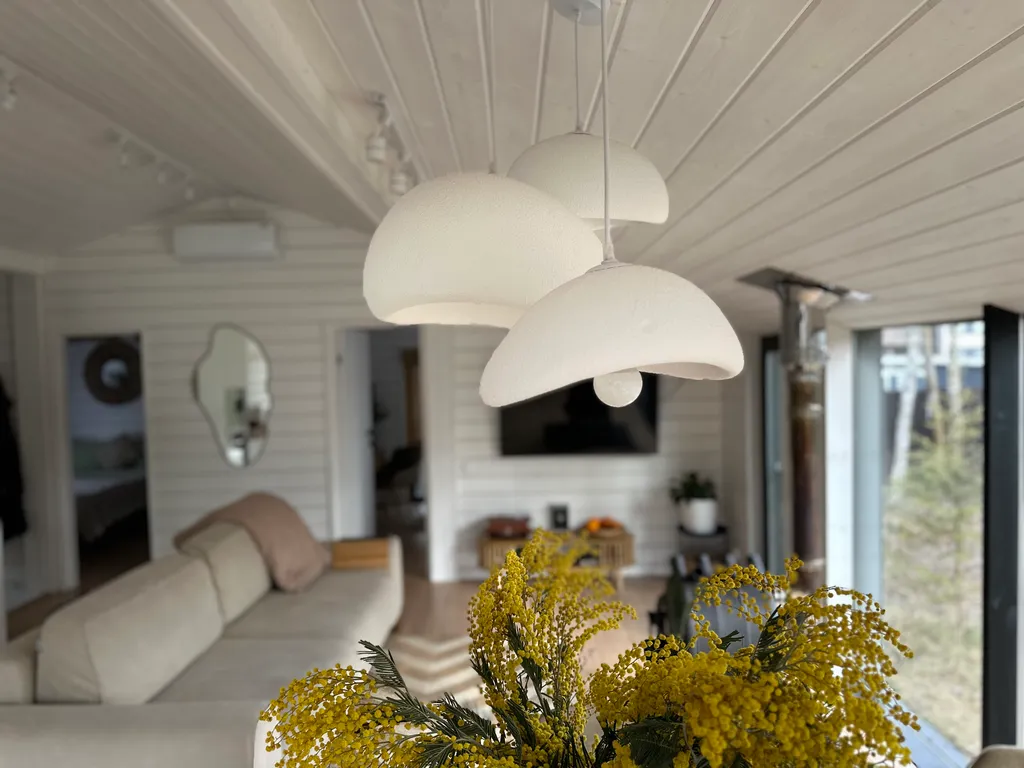 Дом с панорамной сауной, купелью на закрытом лесном участке