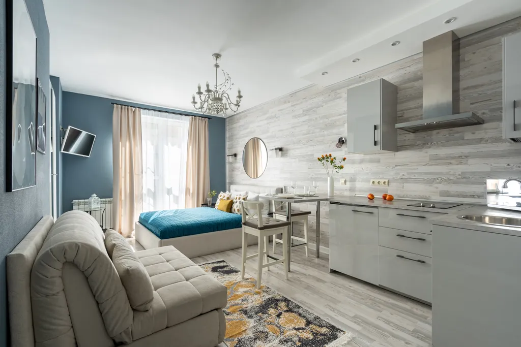 Квартира Квартира Уютная студия с кухней у Московского вокзала в новом ЖК "Indigo 4" — Санкт-Петербург