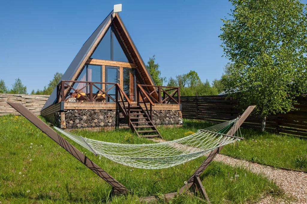 Афрейм (дом-шалаш) ОСЕНЬ с баней