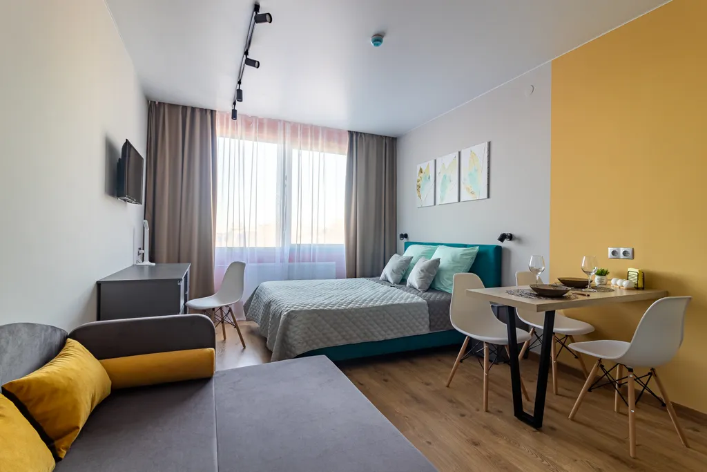 Квартира Квартира Стильная студия у метро Автово со всеми удобствами — Санкт-Петербург