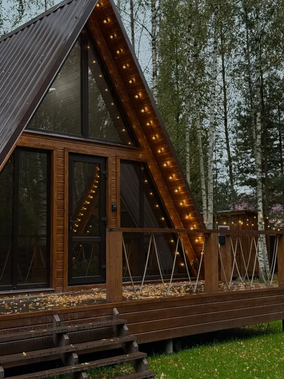 Дом А-фрейм на Рыбинском море