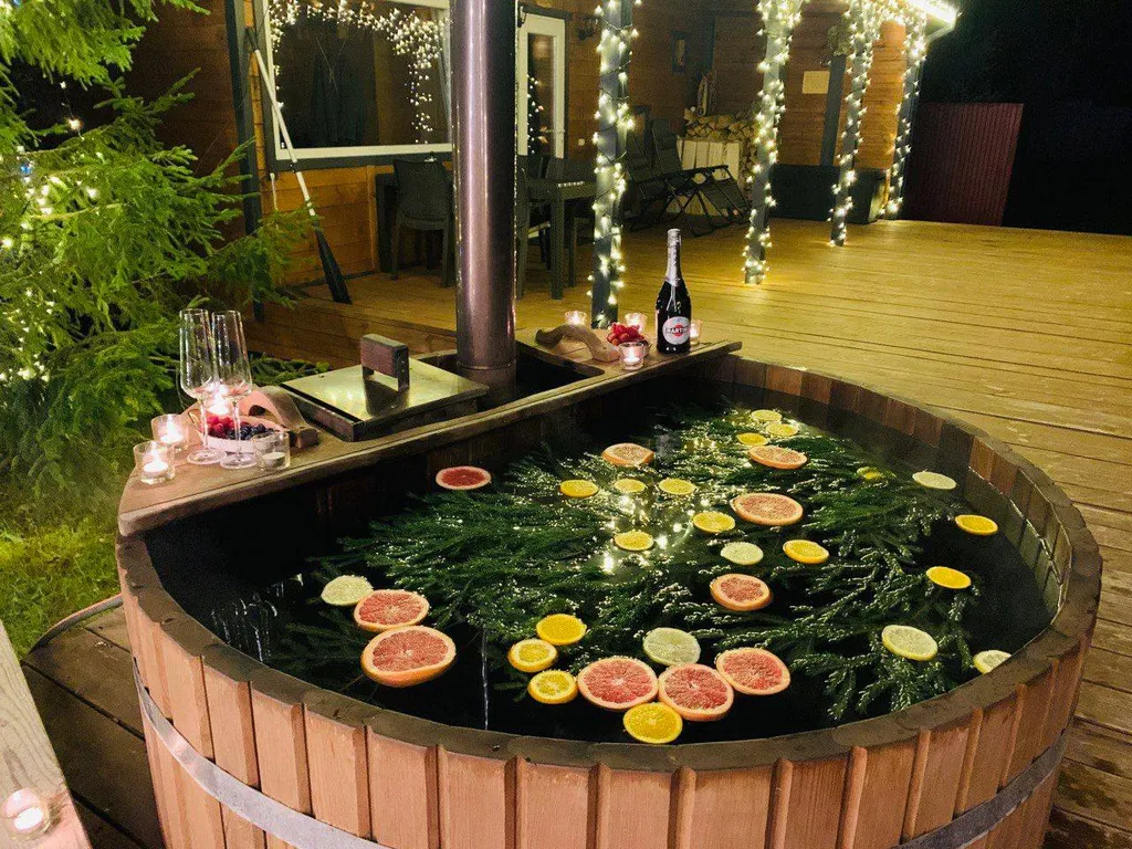 Домик с купелью фурако и русской баней