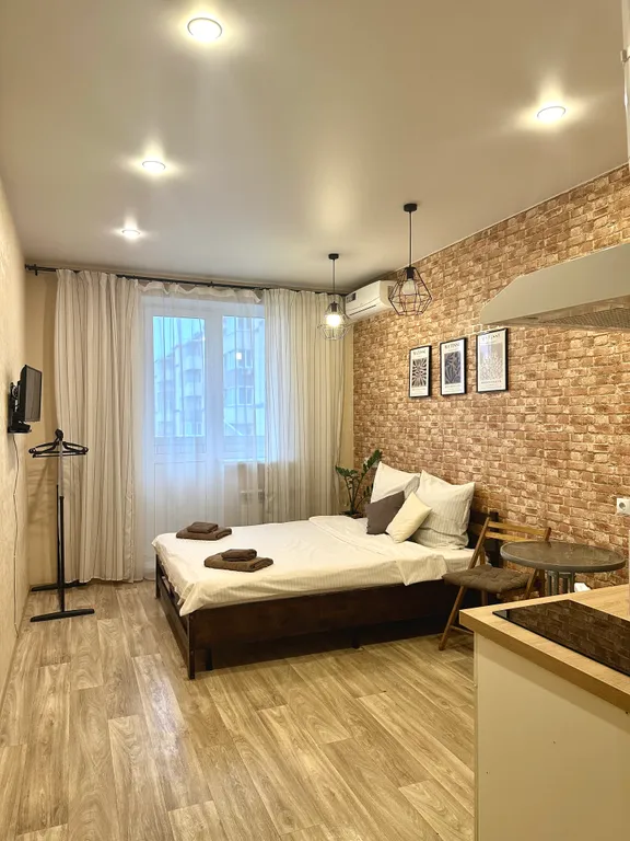 Стильная студия на двоих с магазином Пятерочка в этом же доме