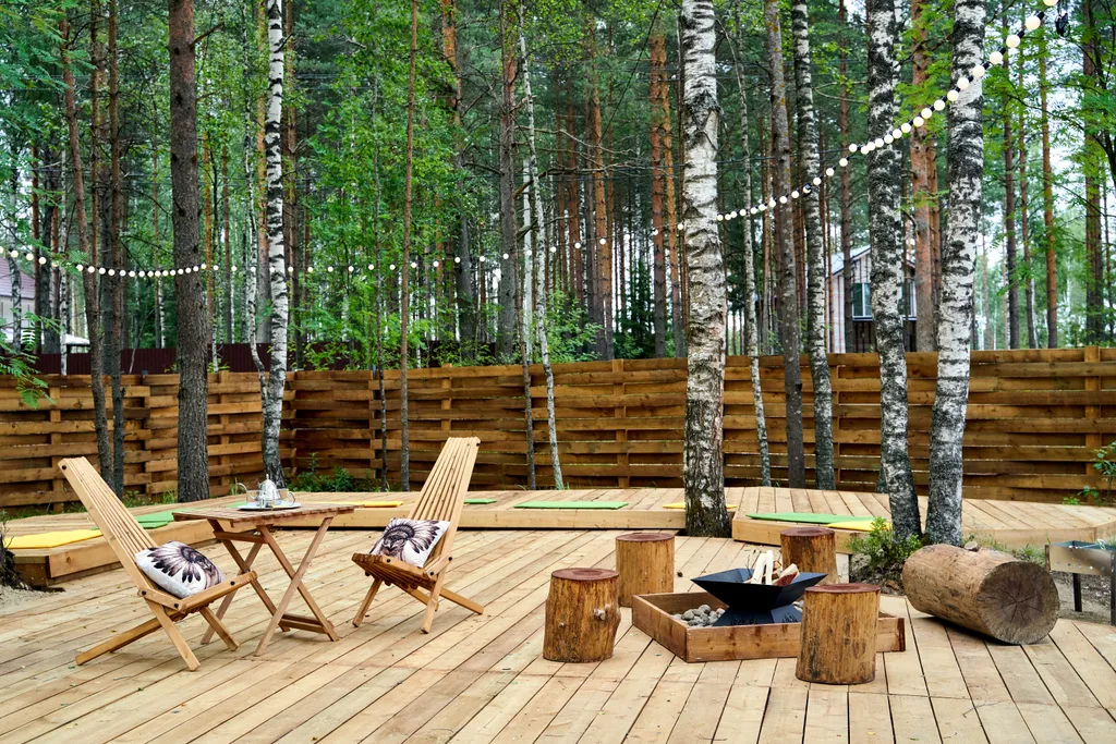 Уютный глэмпинг Типи-трип в лесу с баней, купелью и очагом