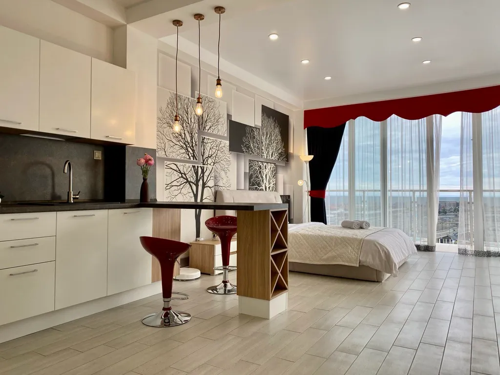 Апартаменты с гидромассажной ванной и красивым видом