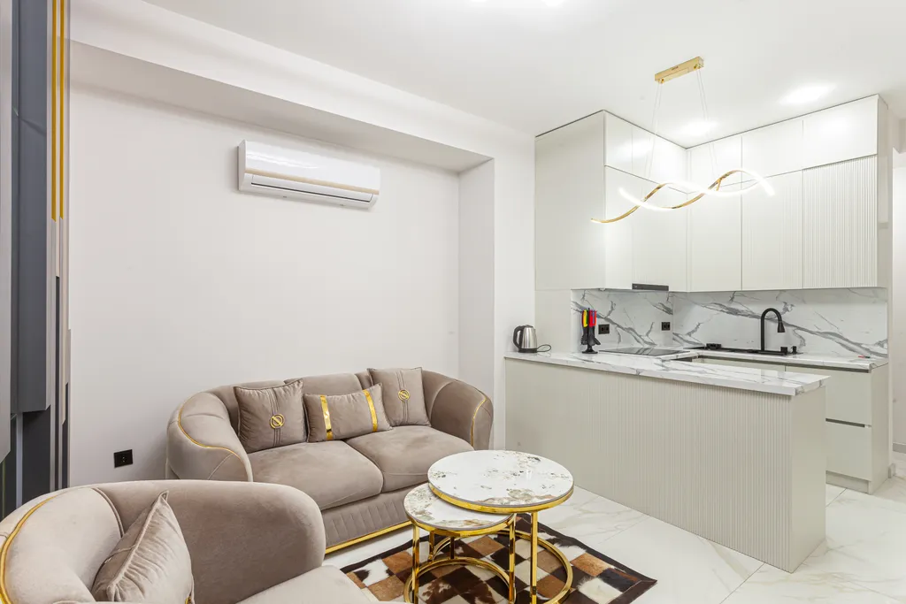 Квартира-студия с красивым видом на город в центре города