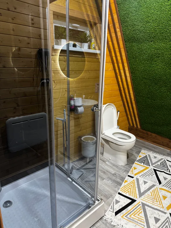 Дом А-фрейм с баней