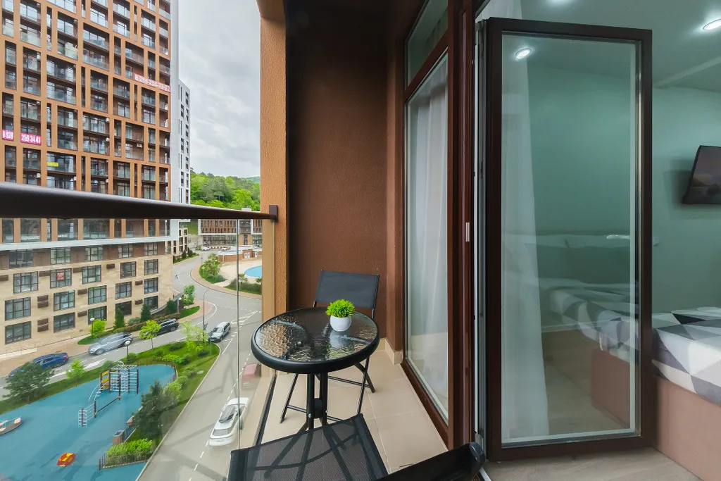 Уютная студия в жилом комплексе бизнес-класса, в Дагомысе