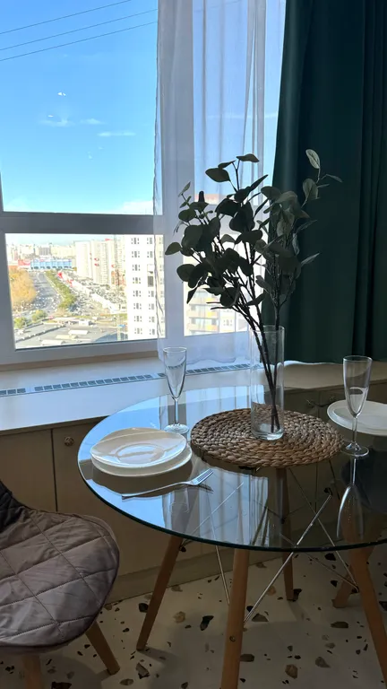 Студия в центре города с прекрасным видом на город