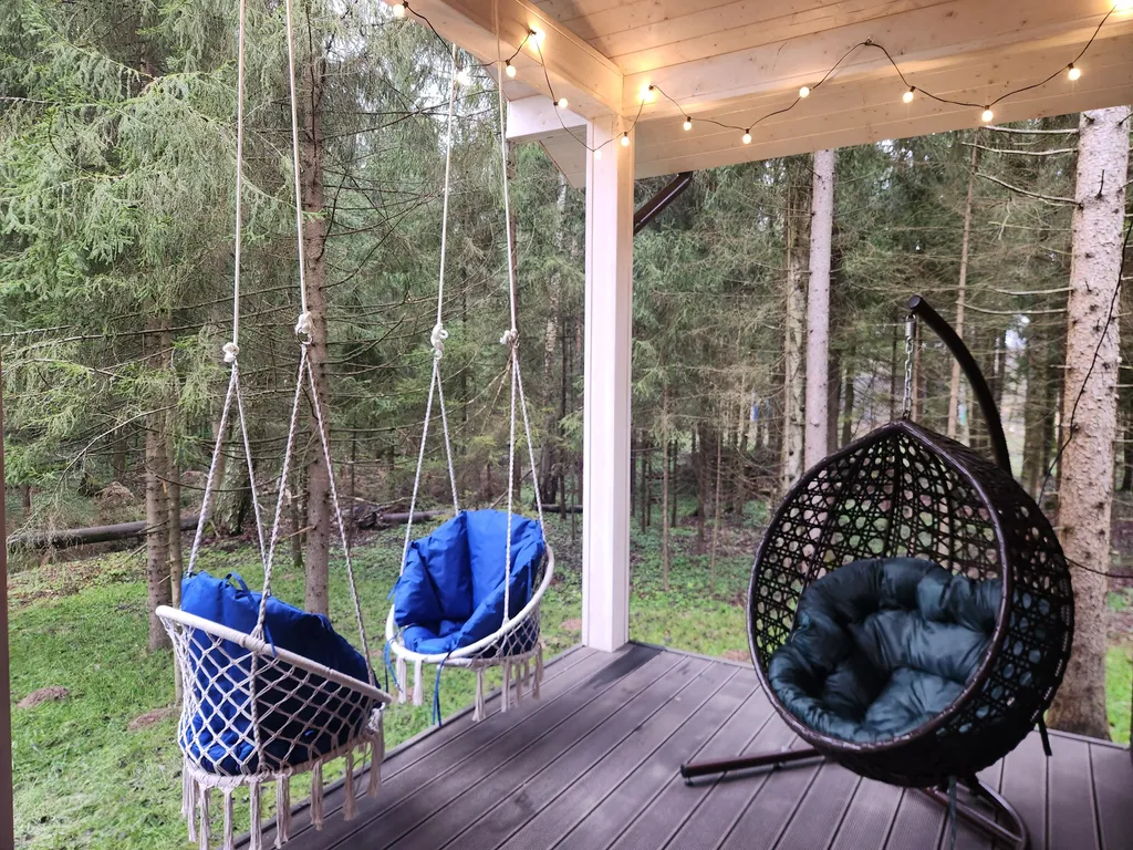 Коттедж Коттедж в Forest house с сауной в лесу — Никулино