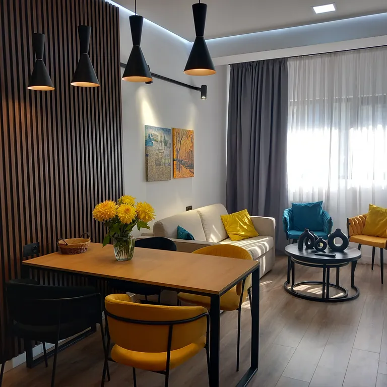 Стильная квартира рядом с метро 300 Арагвинцев