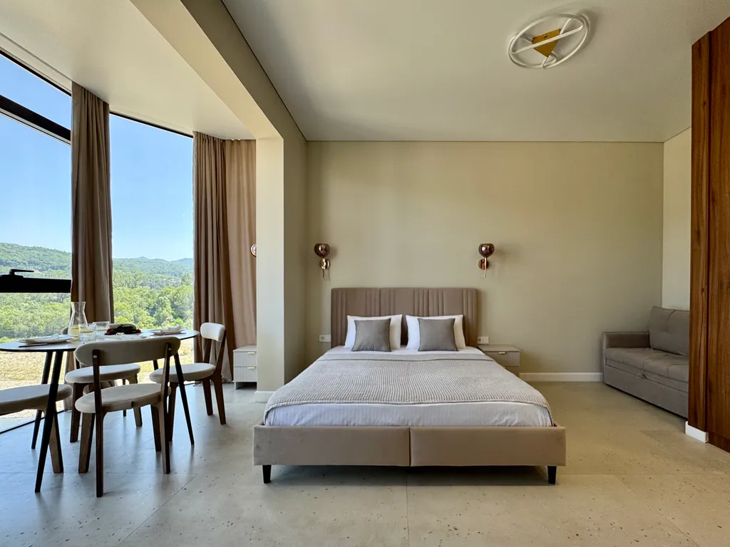 Квартира Квартира Делюкс с балконом и видом на горы и реку — Лазаревское