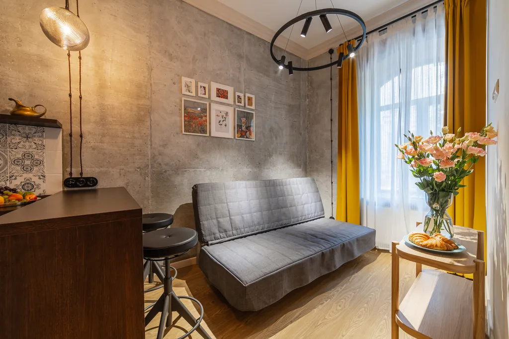 Уютная квартира с отдельной спальней и кухней-гостиной