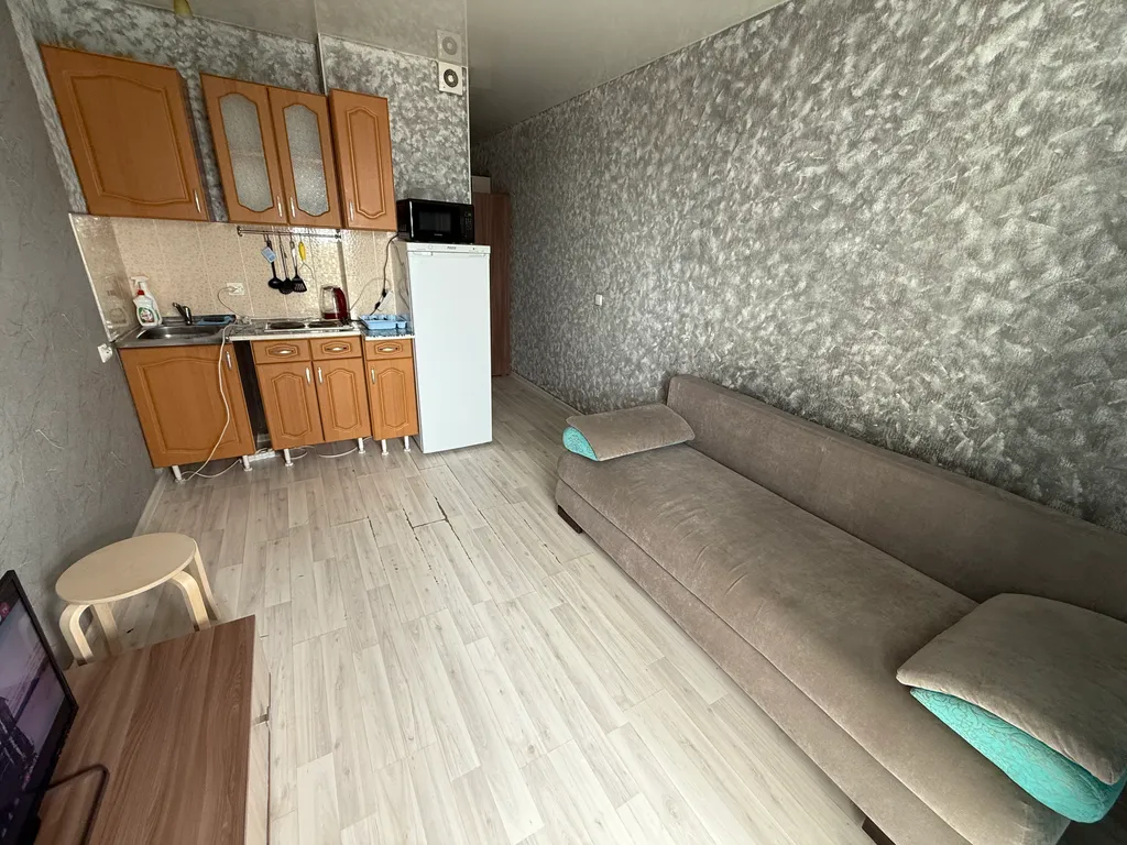 Студия  - диван, стиралка, холодильник, СВЧ, водонагреватель