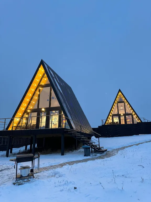 Коттедж Новый большой А-Фрейм с видом на лес — Казань