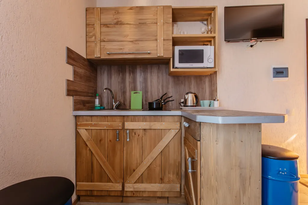 Студия # 3 с закрытой парковкой и мангалом