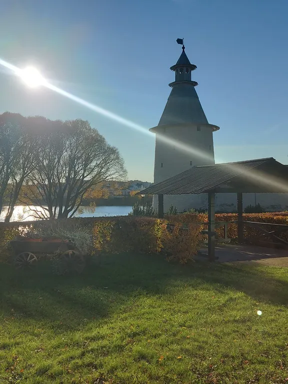 Французский балкон с видом на Псковский Кремль