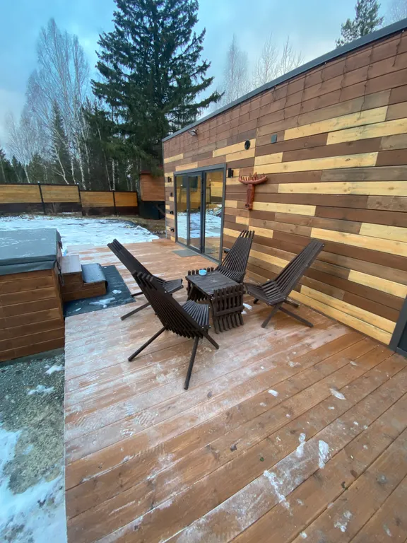 Уютный дом с баней, с панорамным видом на гору Ежовая