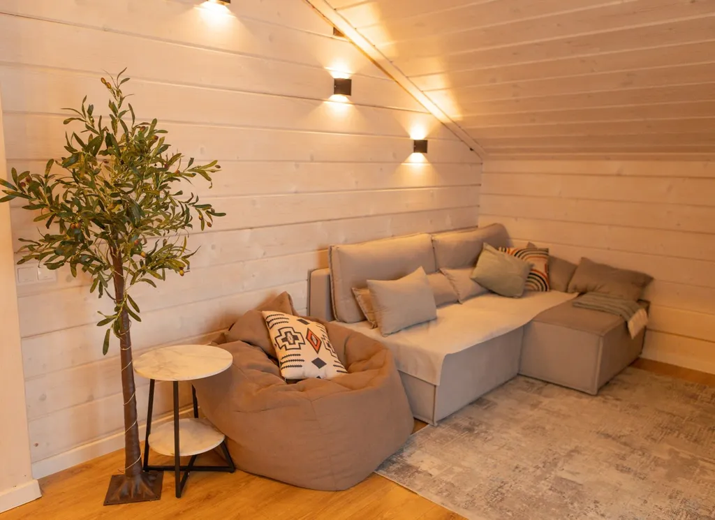 Большой дом с видом на озеро, 3 спальнями, сауной и настольным футболом